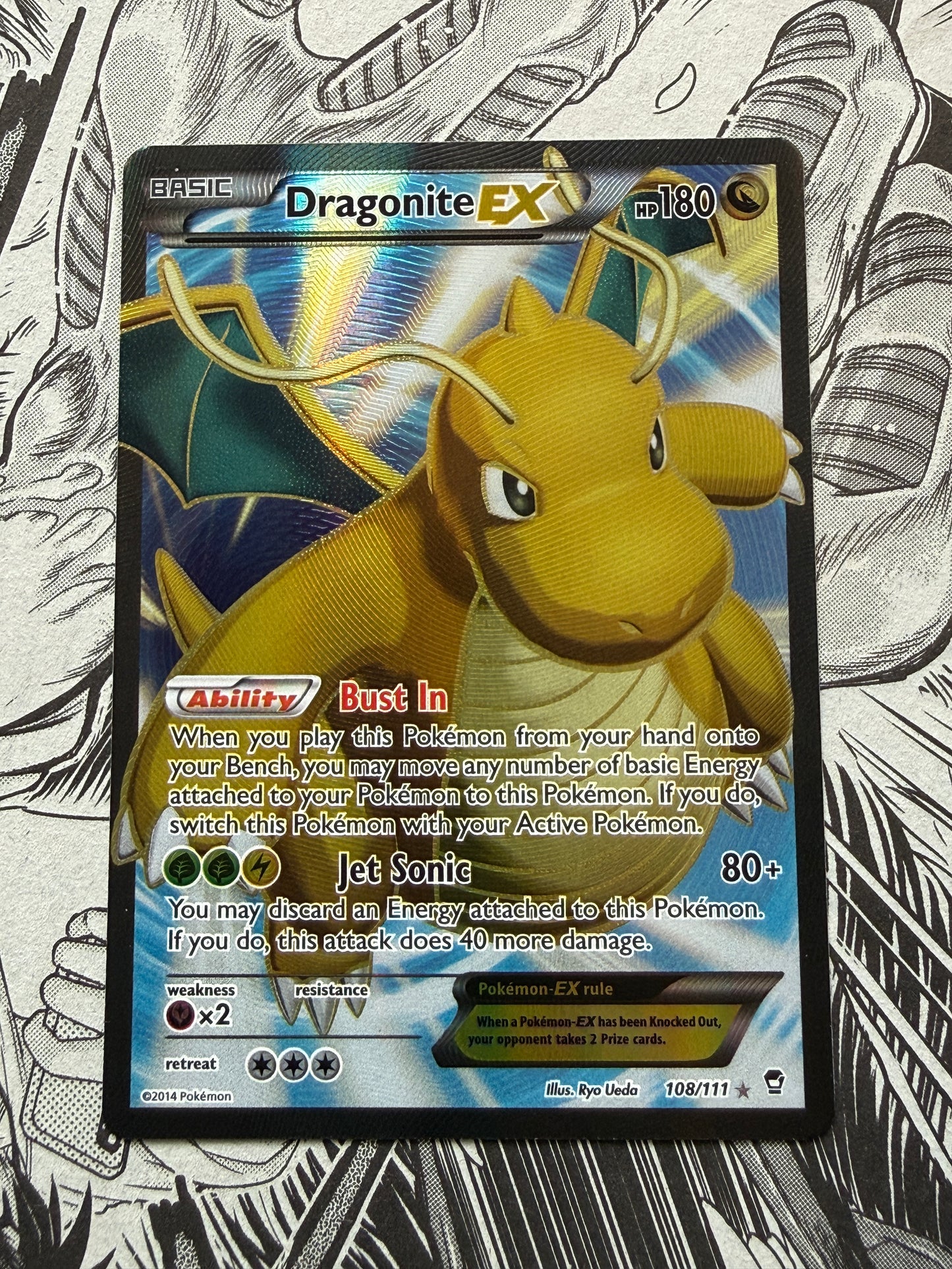 Dragonite EX #108 Pokemon Furious Fists XY