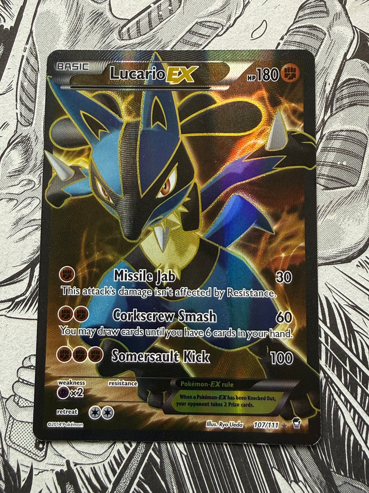 Lucario EX #107 Pokemon Furious Fists XY