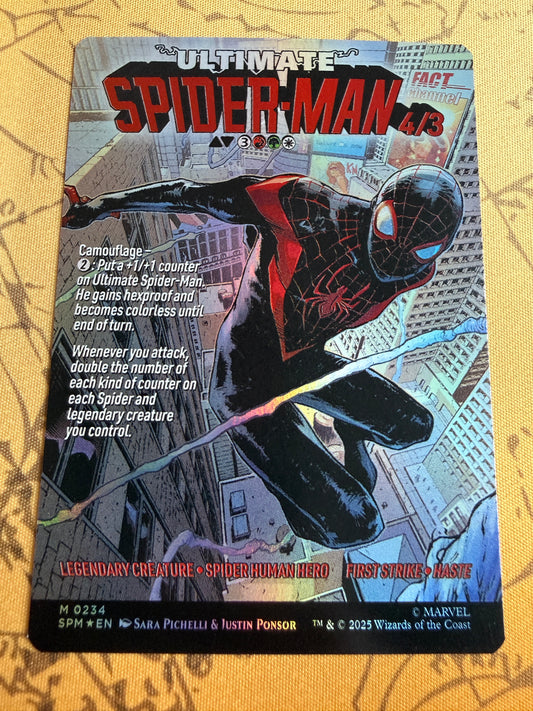 Magic The Gathering | Marvel Spider-Man | Miles Morales, Ultimate Spider-Man (Borderless Foil) #234 M
