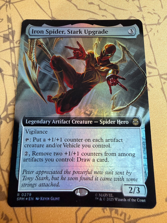 Magic The Gathering | Marvel Spider-Man | Iron Spider, Stark Upgrade [Extended Art] #279 Foil