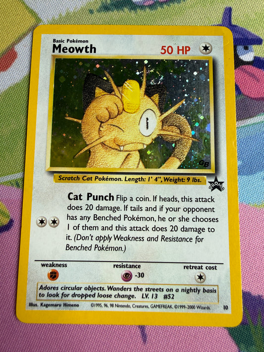 Meowth #10 | Black Star GB Stamped | Holo