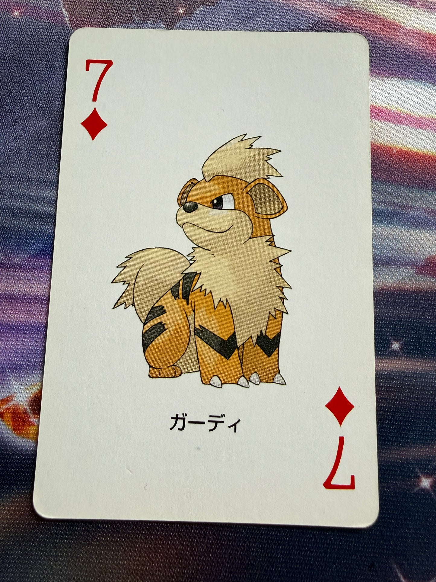 2004 Pokemon Firered Playing Card | Growlithe 7 of Diamonds