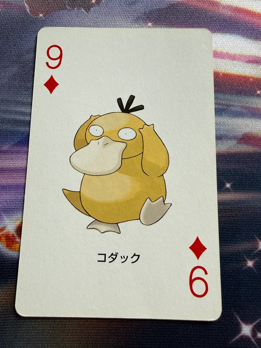 2004 Pokemon Firered Playing Card | Psyduck 9 of Diamonds