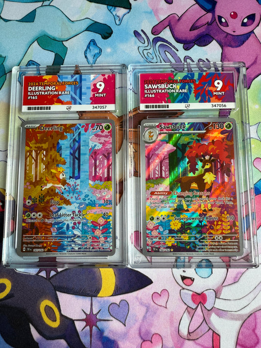 2024 Temporal Forces | Deerling and Sawbuck | Illustration Rares | #165 and #166