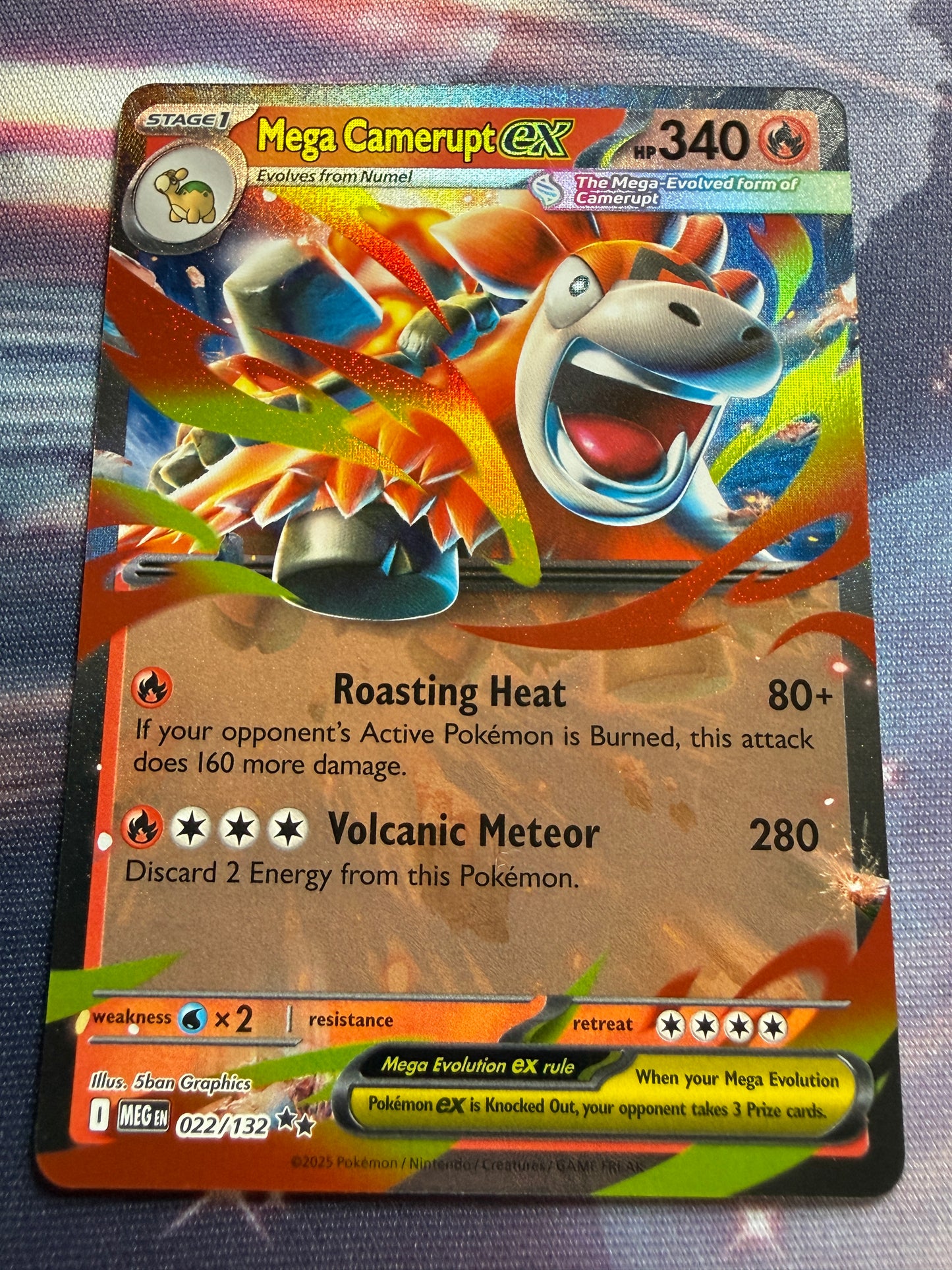 Mega Camerupt Ex #22 | Pokemon | Mega Evolution