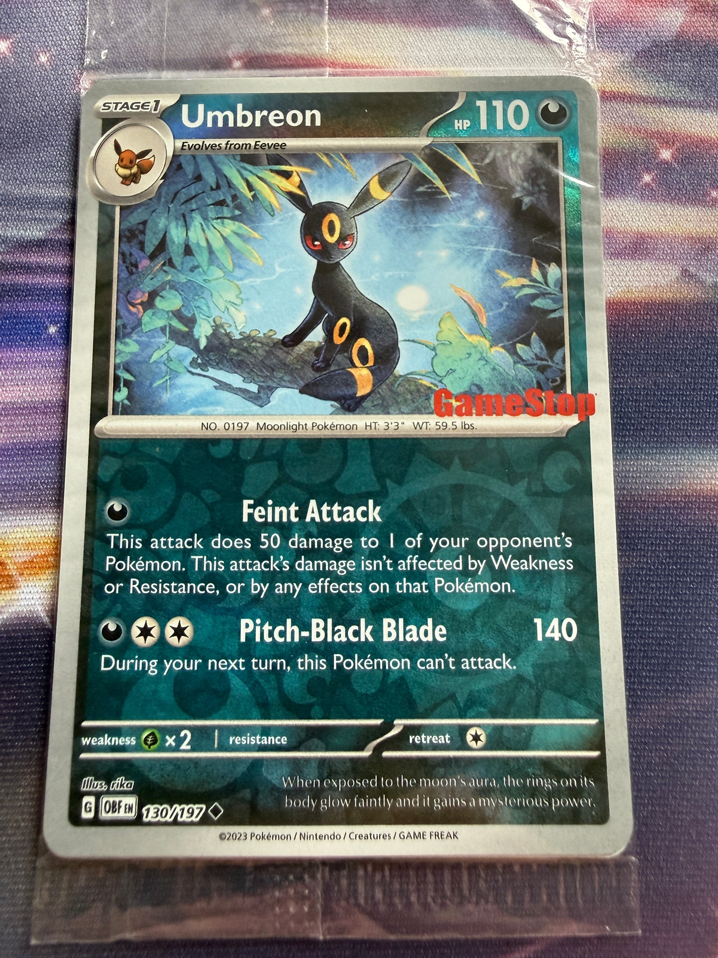 Umbreon [GameStop] #130 | Pokemon Obsidian Flames SEALED