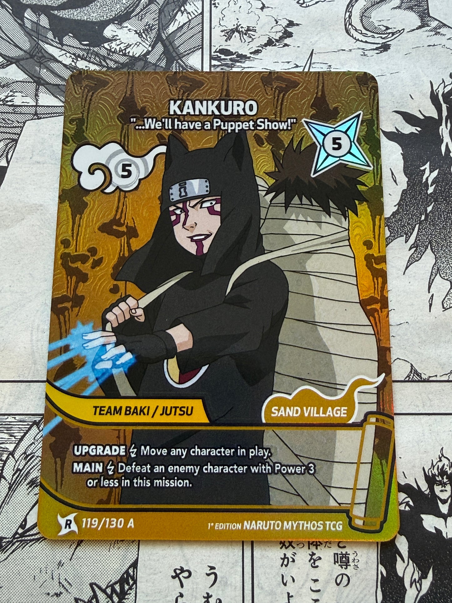 Naruto Mythos TCG | Kankuro | 119/130 | Rare Alt Art