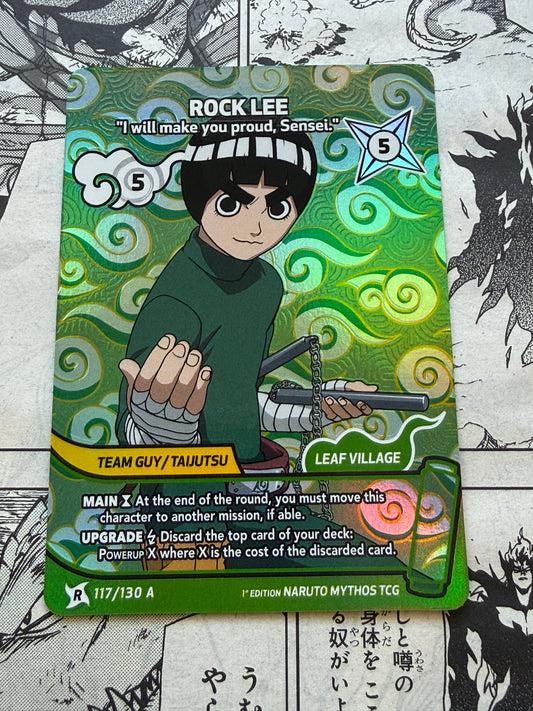Naruto Mythos TCG | Rock Lee | 117/130 | Rare Alt Art