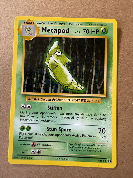 2016 XY Evolutions | Pokemon | Non-Holo Metapod #4