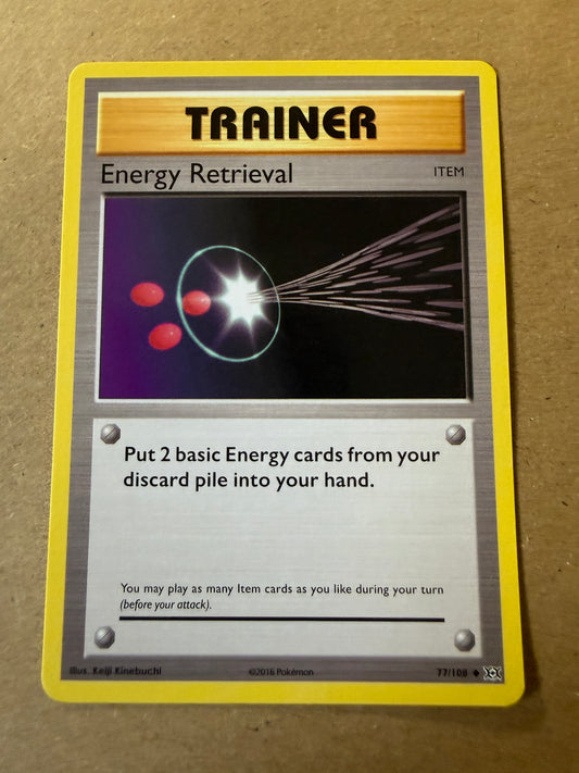 2016 XY Evolutions | Pokemon | Non-Holo Energy Retrieval #77