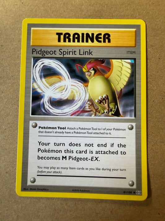 2016 XY Evolutions | Pokemon | Non-Holo Pidgeot Spirit Link #81