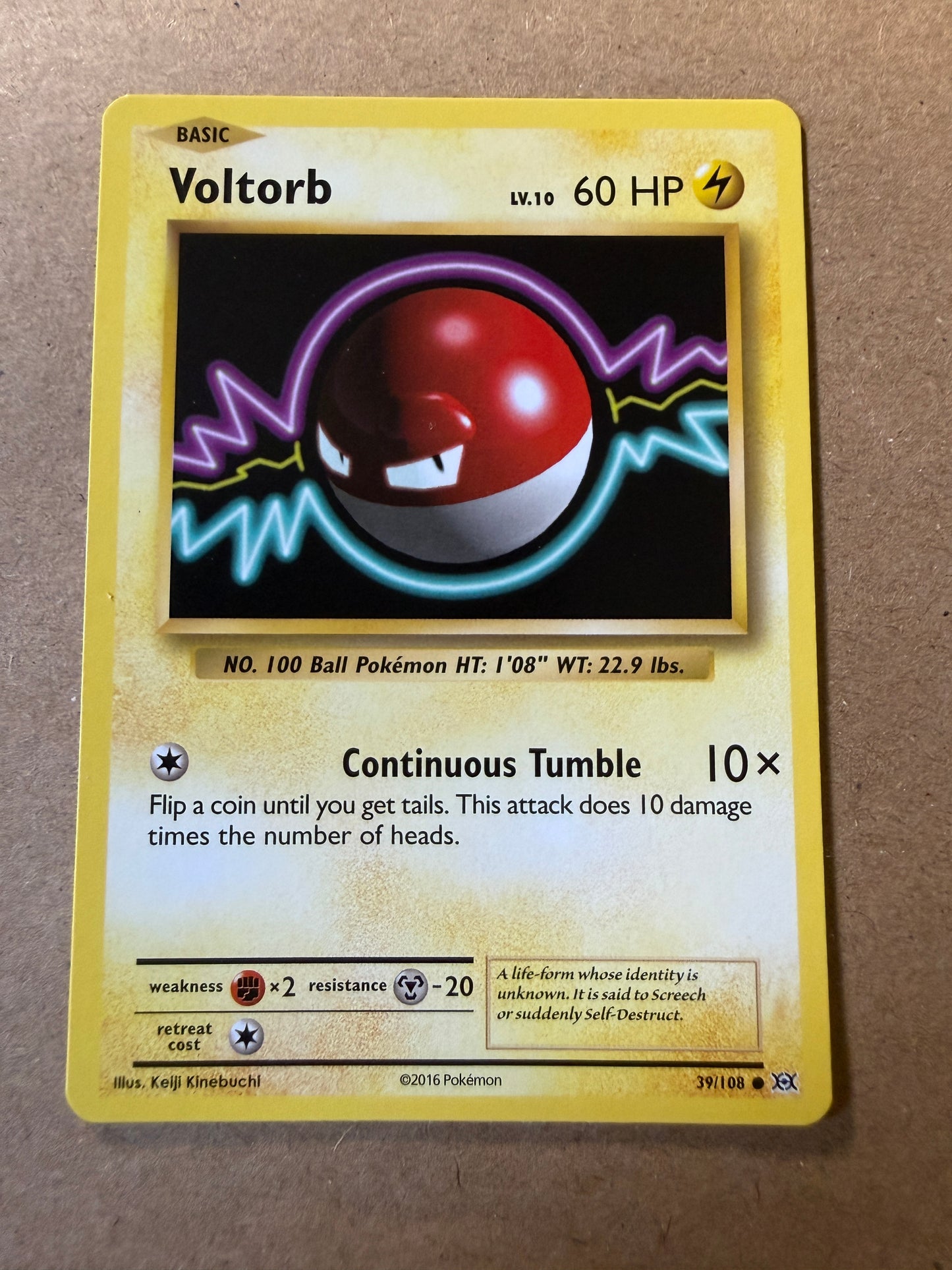 2016 XY Evolutions | Pokemon | Non-Holo Voltorb #39