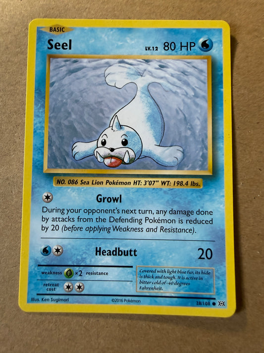 2016 XY Evolutions | Pokemon | Non-Holo Seal #28