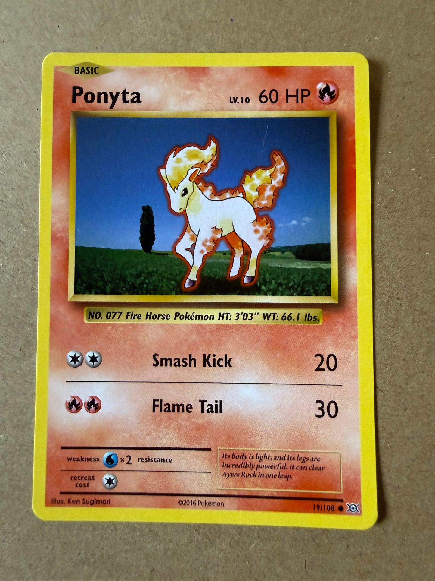 2016 XY Evolutions | Pokemon | Non-Holo Ponyta #19