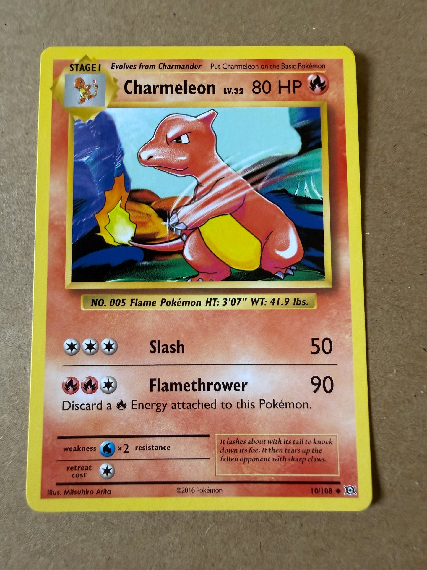 2016 XY Evolutions | Pokemon | Non-Holo Charmeleon #10