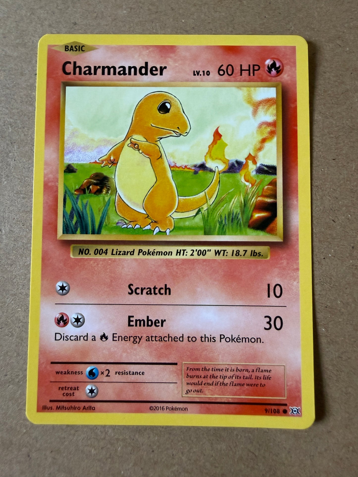 2016 XY Evolutions | Pokemon | Non-Holo Charmander #9