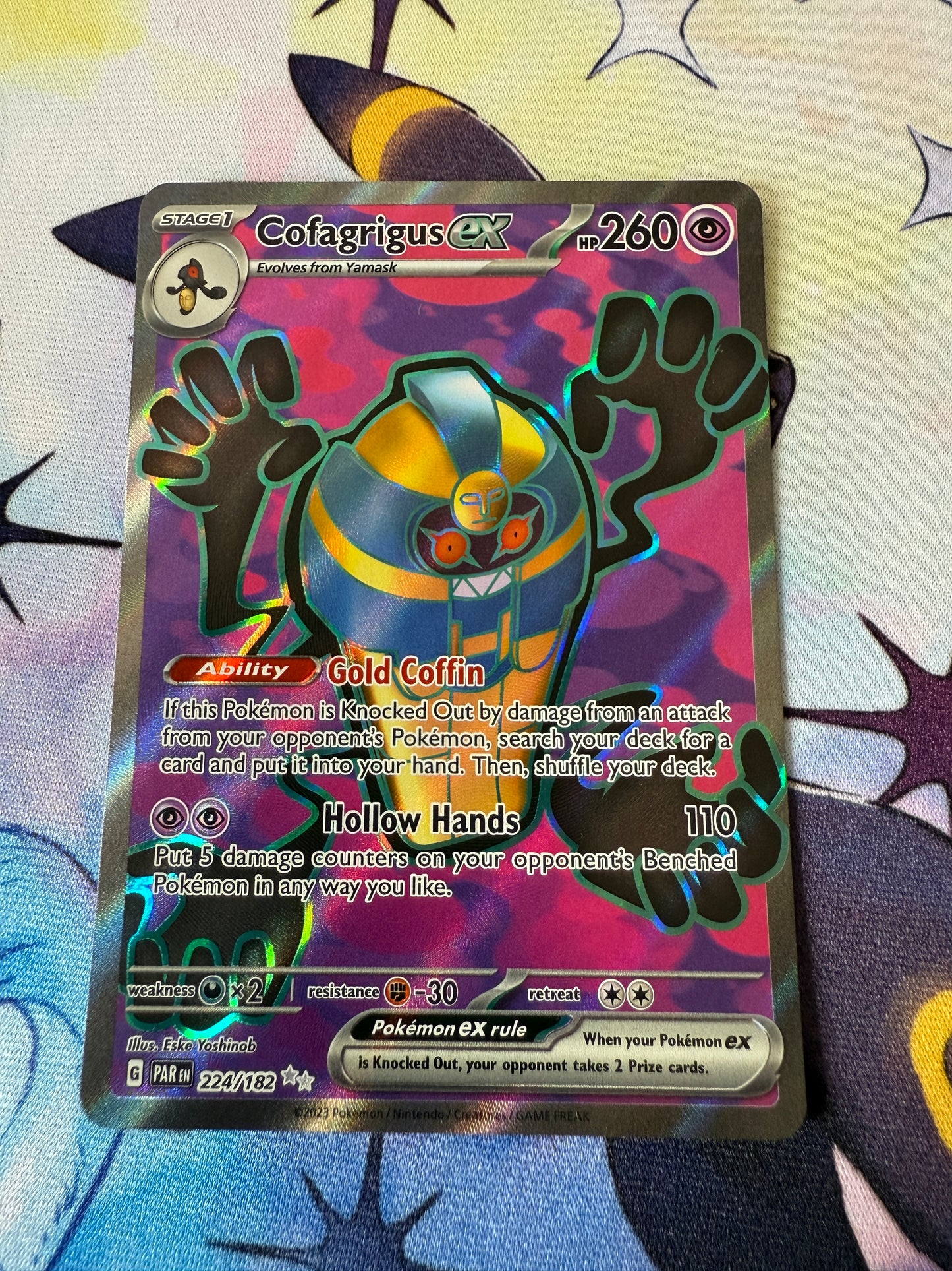 Cofagrigus Ex #224 | Pokemon | Paradox Rift