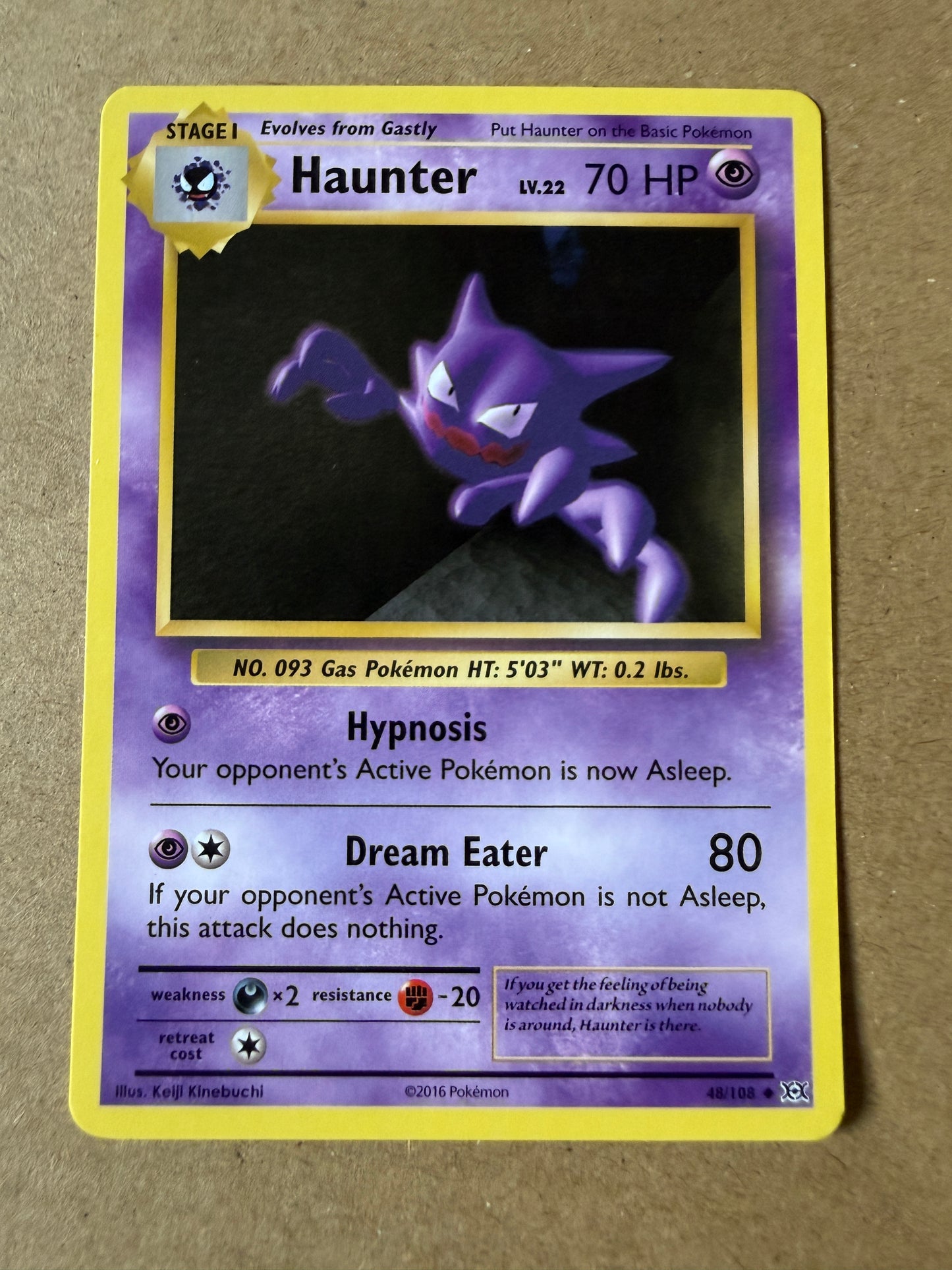 2016 XY Evolutions | Pokemon | Non-Holo Haunter #48
