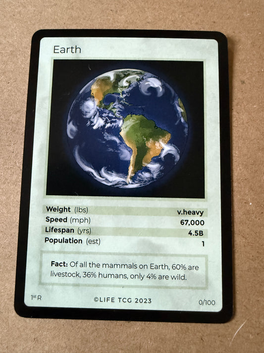 2023 LIFE TCG Mammals | EARTH 0/100 1st Edition R