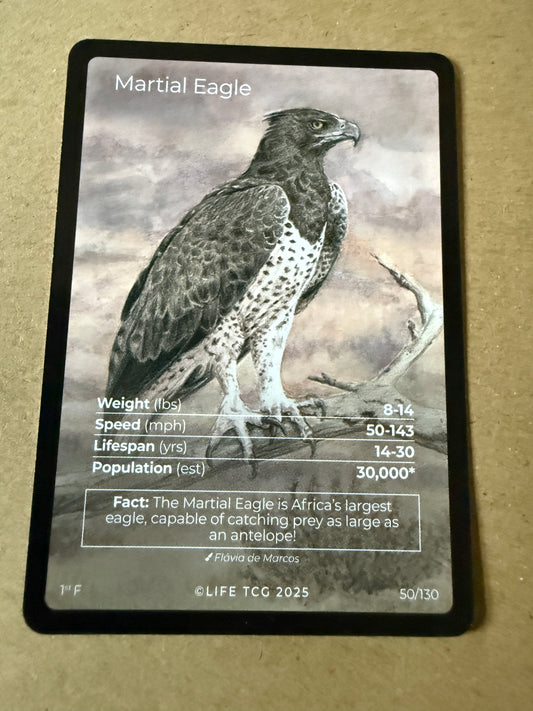 2025 LIFE TCG Birds | Martial Eagle 1st F #50