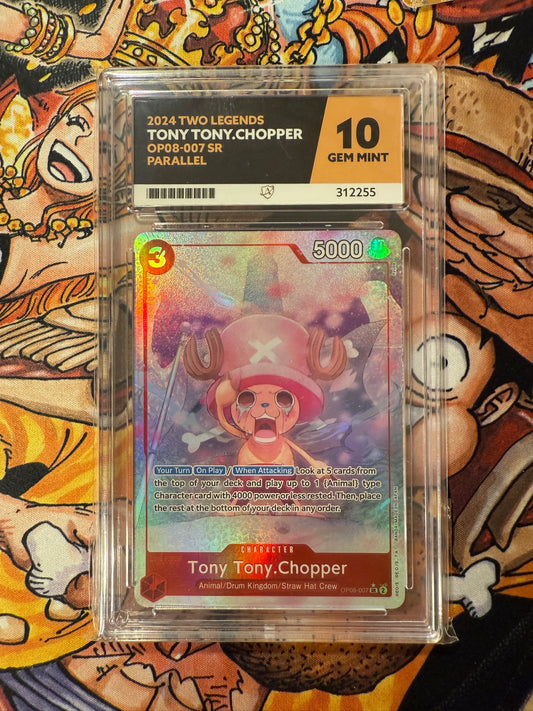 One Piece | English | 2024 Two Legends | Tony Tony Shopper | OP08-007 SR Alt | ACE Graded 10