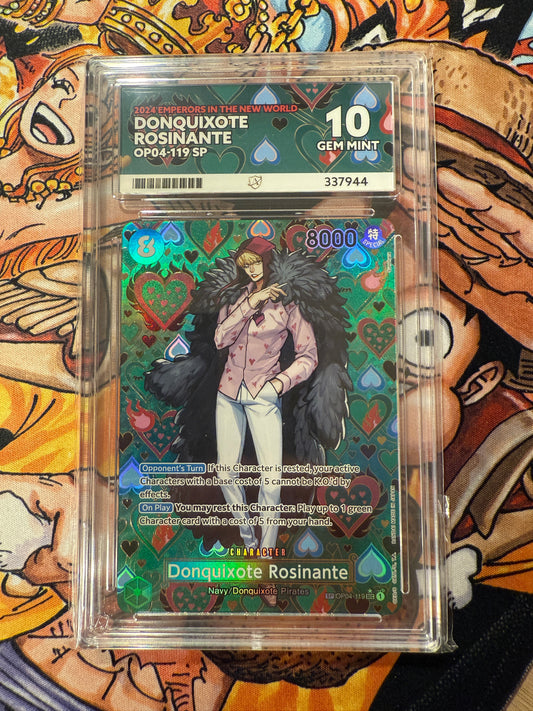 One Piece | English | 2024 Emperors in the New World | Donquixote Rosinante | OP04-119 SP | ACE Graded 10