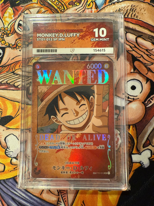 One Piece | Japanese | 2023 Pillars of Strength | Monkey D Luffy Wanted Poster | ST01-012 SP SR
