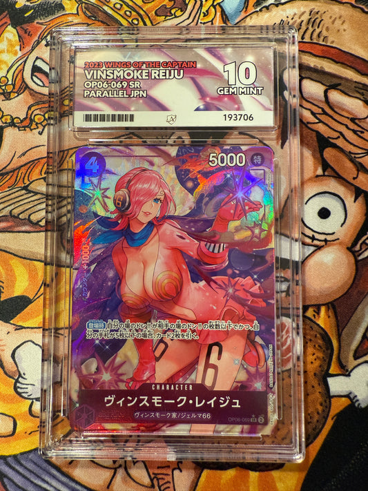 One Piece | Japanese | 2023 Wings of the Captain | Vinsmoke Reiju | OP06-069 SR* Alt | ACE Graded 10