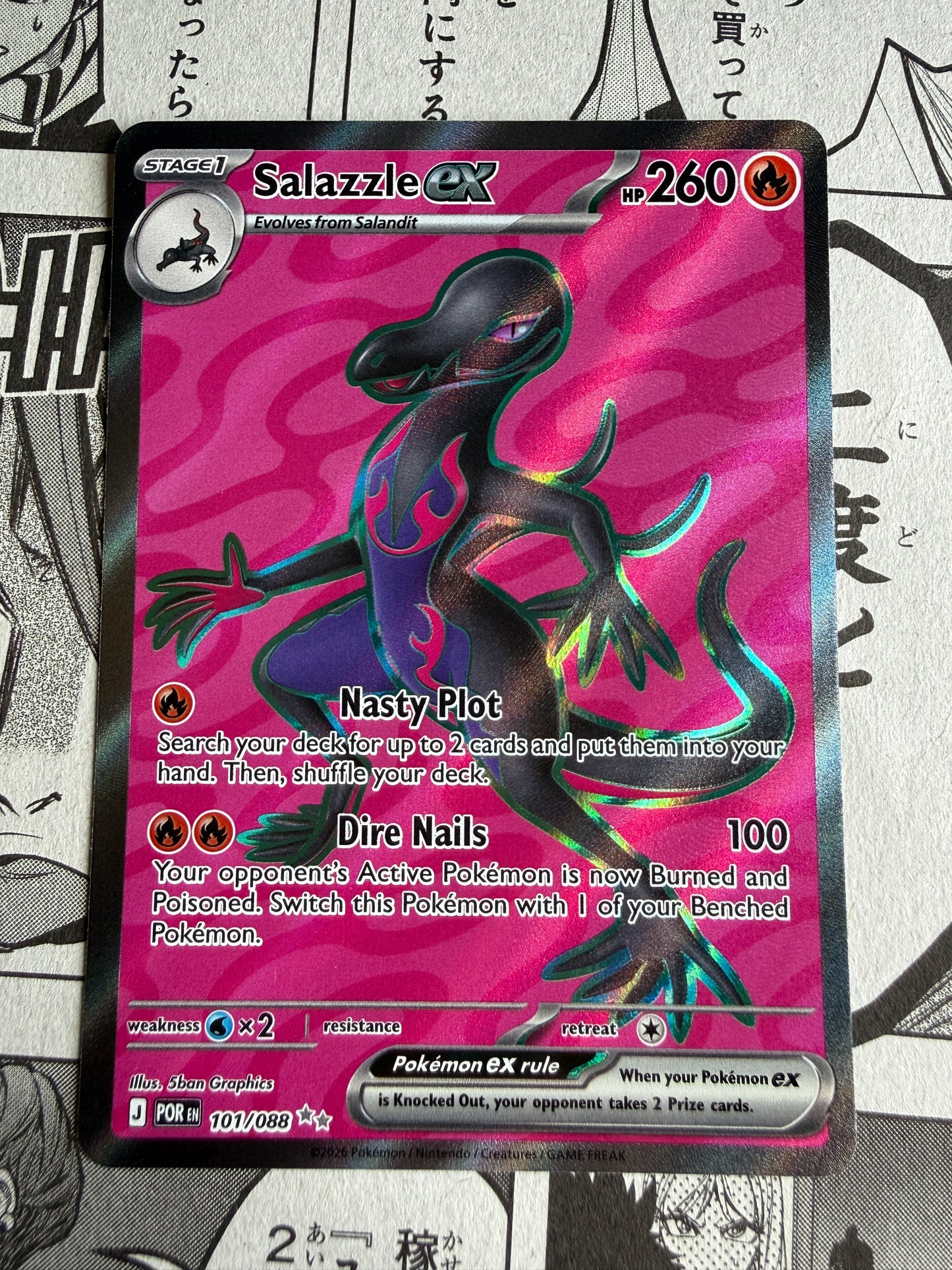 Salazzle Ex #101 Pokemon Perfect Order