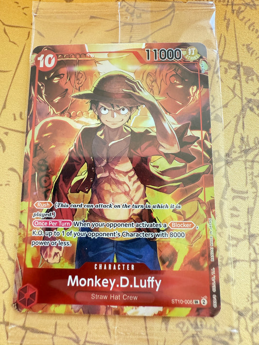 One Piece | Monkey D Luffy [Treasure Booster] | ST10-006 SR Sealed