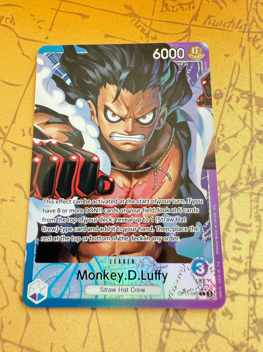 One Piece | A Fist of Divine Speed | Monkey D Luffy | Leader Alternative Art | OP11 - 040 L*