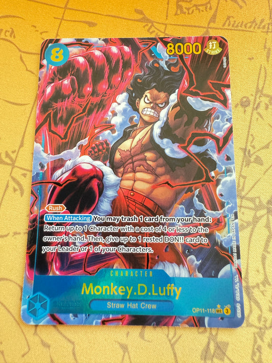 One Piece | A Fist of Divine Speed | Monkey D Luffy | SEC Alternative Art | OP11 - 118