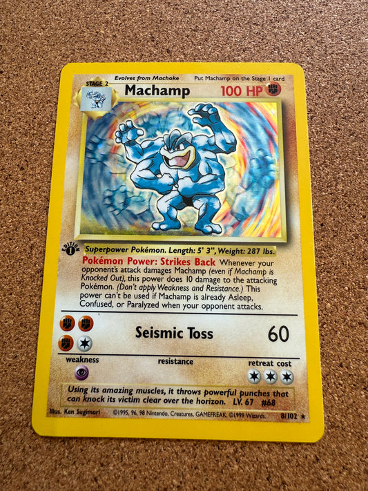 Machamp [1st Edition] #8 | Pokemon Base Set