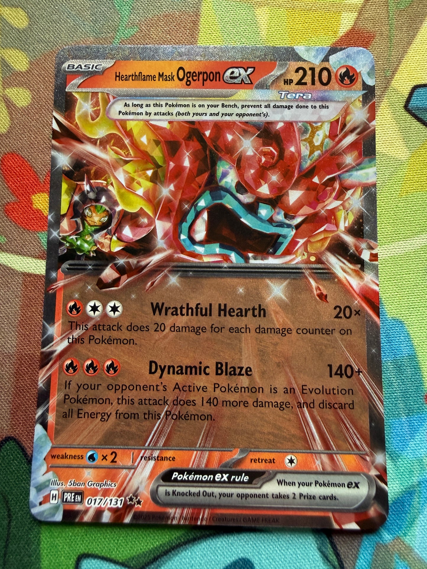 Hearthflame Mask Ogerpon Ex #17 Pokemon Prismatic Evolutions
