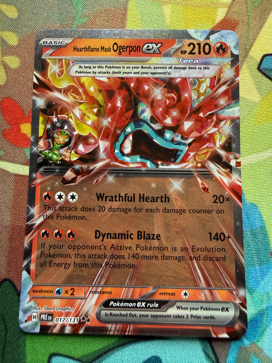 Hearthflame Mask Ogerpon Ex #17 Pokemon Prismatic Evolutions
