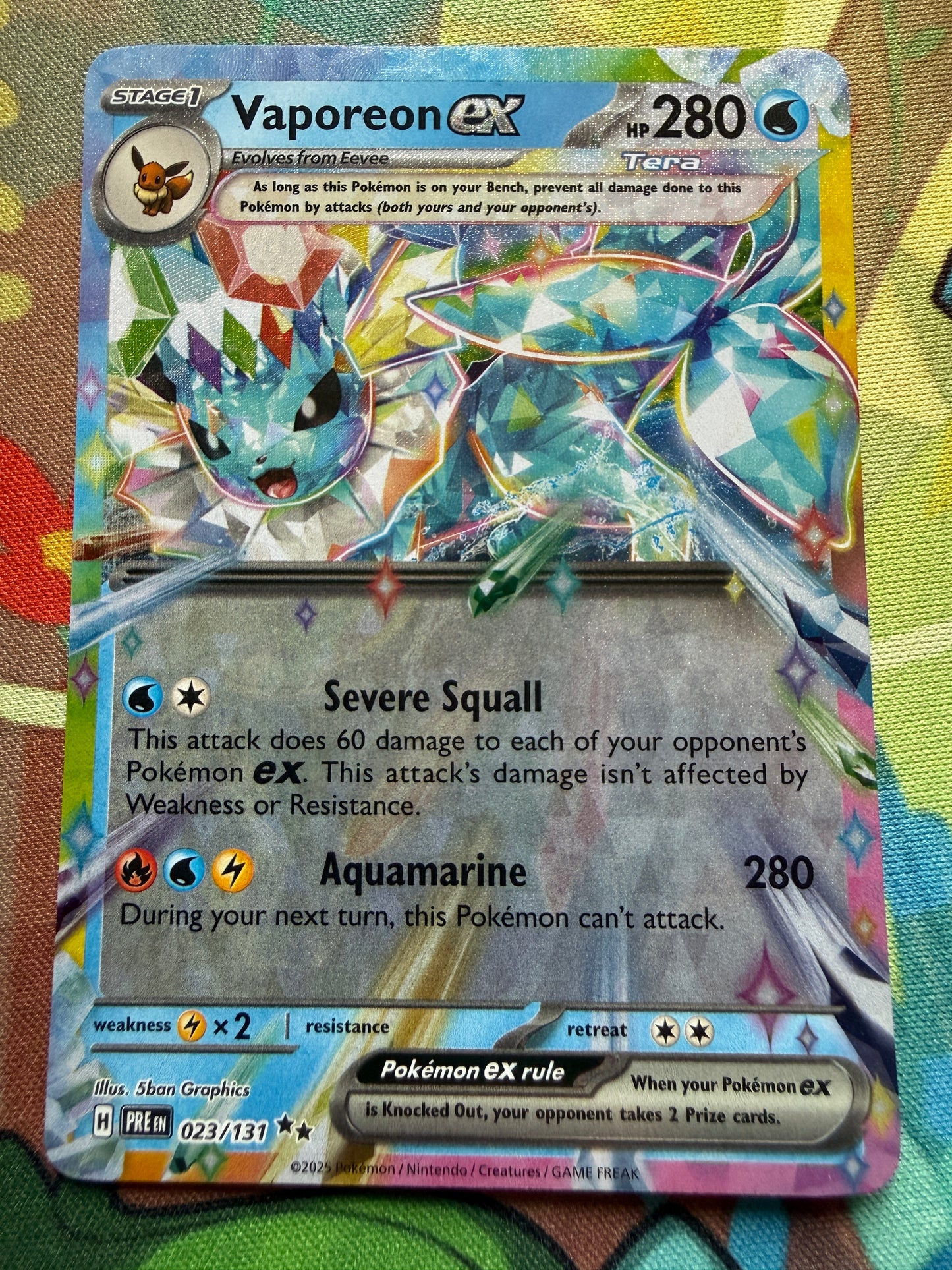 Vaporeon Ex #23 Pokemon Prismatic Evolutions