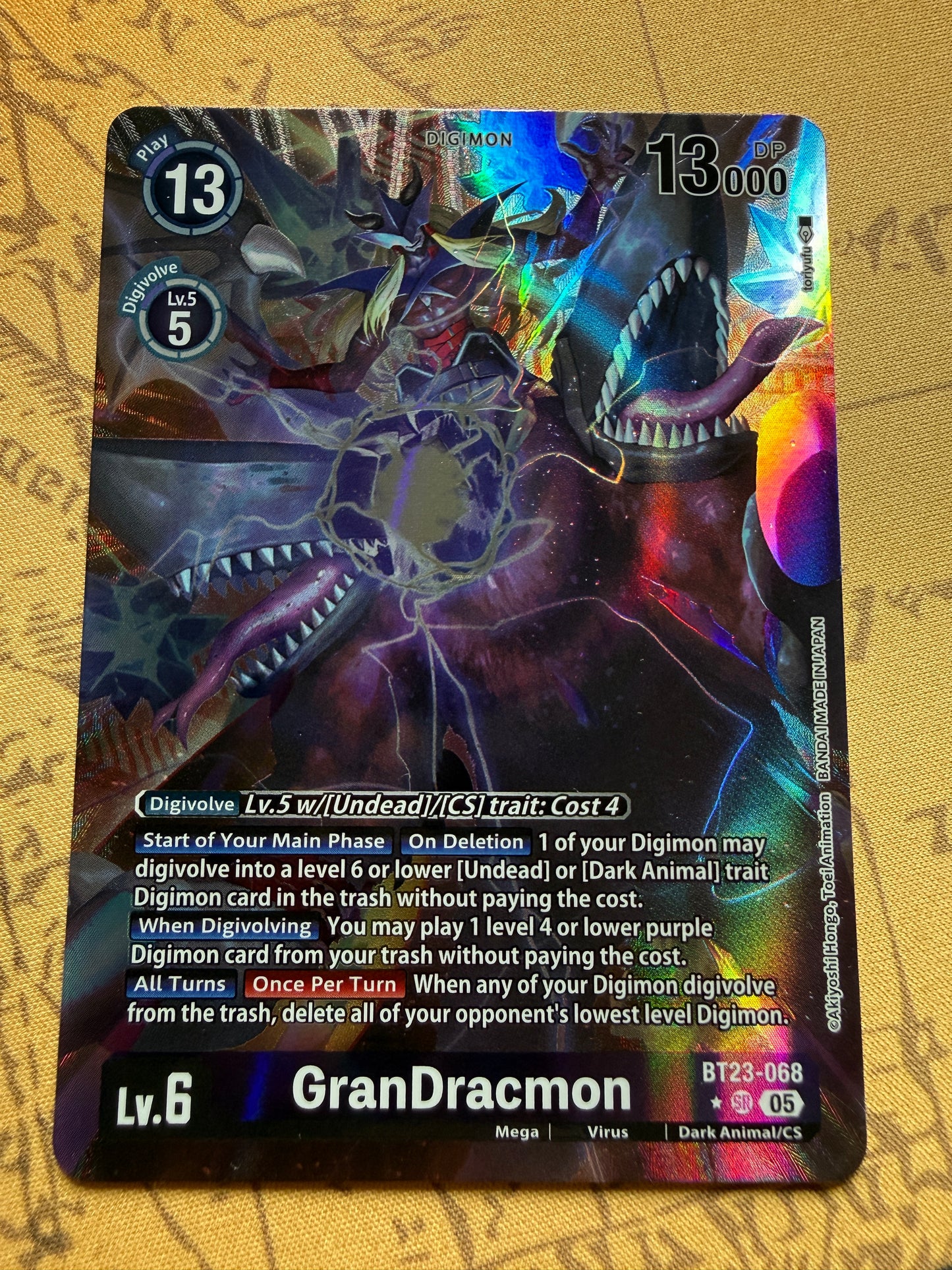Digimon TCG | Hackers Slumber | GranDracmon BT23-068 SR - Alt Art