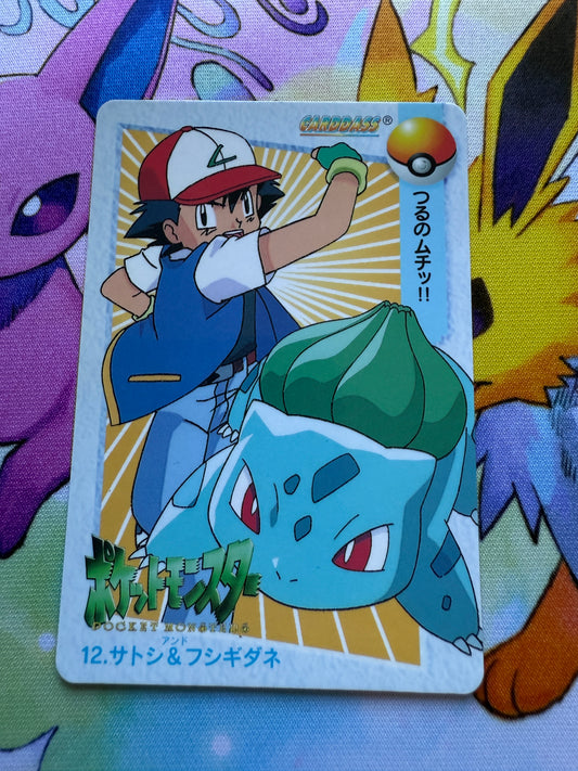 Ash & Bulbasaur #12 | Pokemon Japanese 1998 Carddass | Pocket Monsters Anime Collection