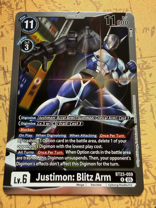 Digimon TCG | Hackers Slumber | Justimon: Blitz Arm BT23-059 R