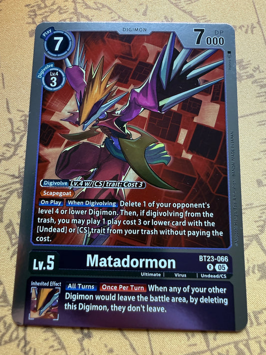 Digimon TCG | Hackers Slumber | Matadormon BT23-066 R
