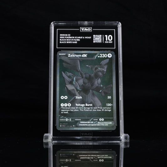 Zekrom EX #166 | Black Bolt English | Gem Mint 10 | TAG GRADING